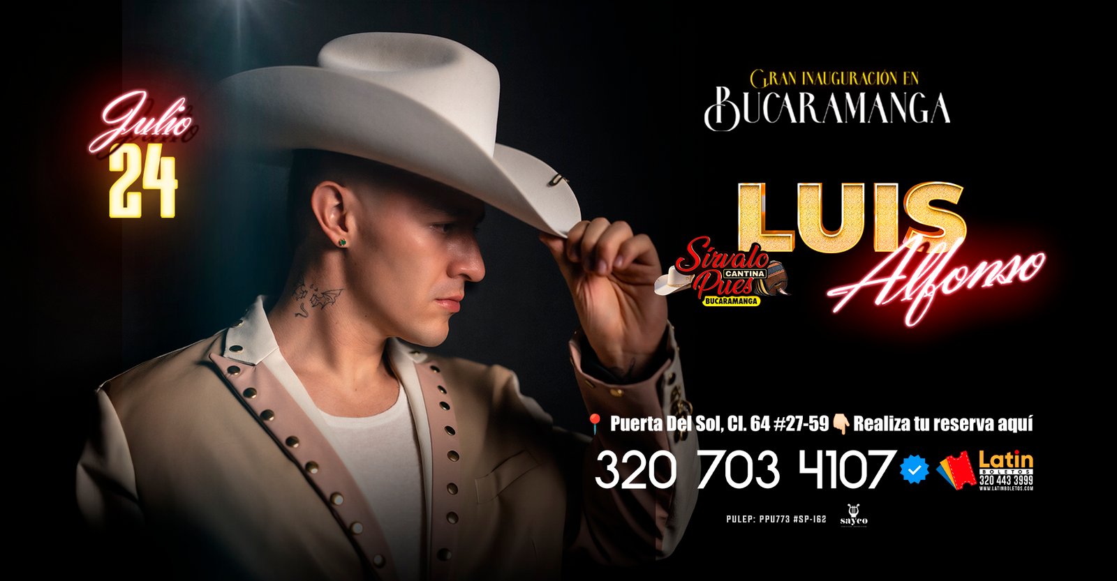 Luis Alfonso en Bucaramanga — 24 de julio 2026