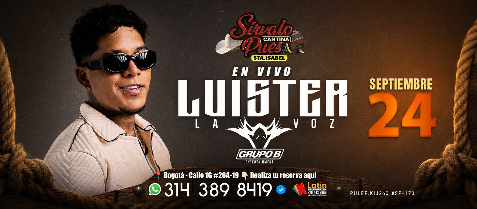Luister La Voz en S&iacute;rvalo Pues Cantina Santa Isabel, Bogot&aacute; &mdash; 24 de septiembre 2026