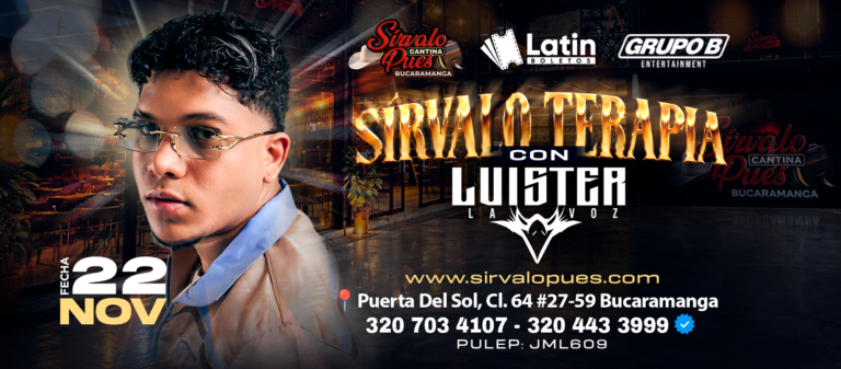 Sírvalo Terapia con Luister La Voz en Sírvalo Pues Cantina Bucaramanga — 22 de noviembre 2026
